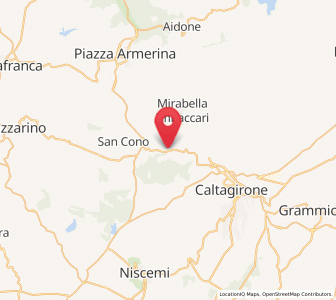 Map of San Michele di Ganzaria, Sicily
