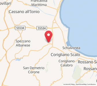 Map of San Nico, Calabria