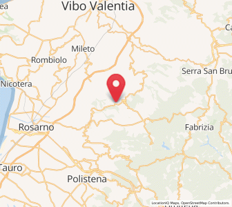 Map of San Pietro di Caridà, Calabria