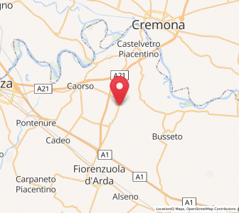 Map of San Pietro in Cerro, Emilia-Romagna