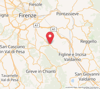 Map of San Polo in Chianti, Tuscany