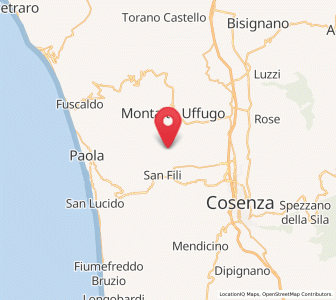 Map of San Vincenzo la Costa, Calabria