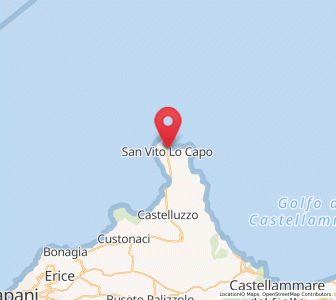 Map of San Vito lo Capo, Sicily