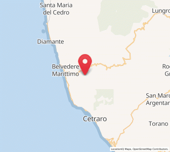 Map of Sangineto, Calabria