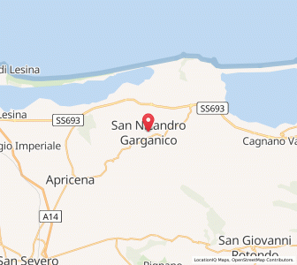 Map of San Nicandro Garganico, Apulia