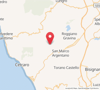 Map of Santa Caterina Albanese, Calabria