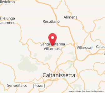 Map of Santa Caterina Villarmosa, Sicily