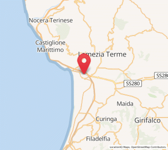 Map of Santa Eufemia Lamezia, Calabria