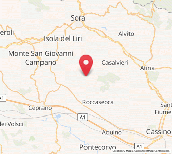 Map of Santopadre, Lazio