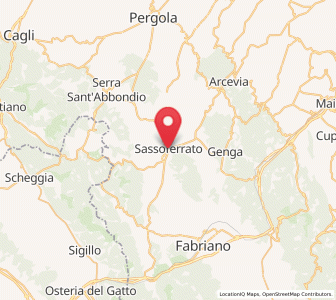 Map of Sassoferrato, The Marches