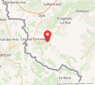 Map of Sauze di Cesana, Piedmont