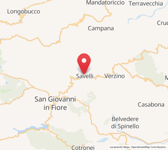 Map of Savelli, Calabria
