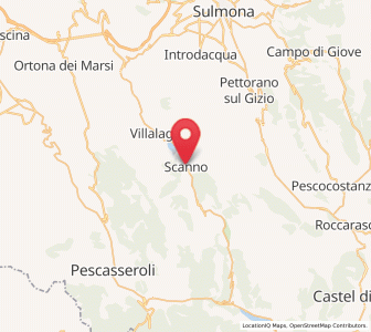Map of Scanno, Abruzzo