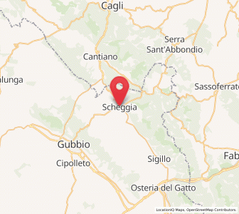 Map of Scheggia, Umbria