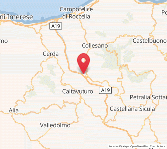 Map of Scillato, Sicily