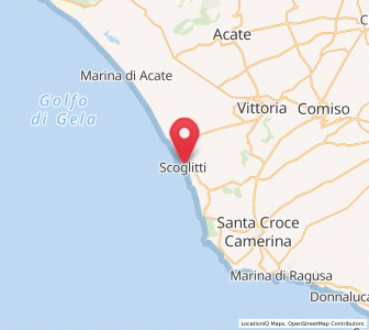Map of Scoglitti, Sicily