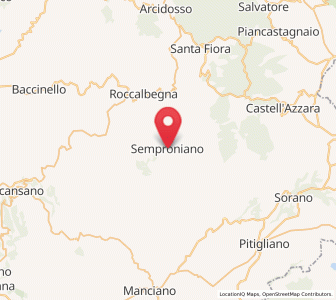 Map of Semproniano, Tuscany