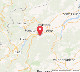 Map of Seren del Grappa, Veneto