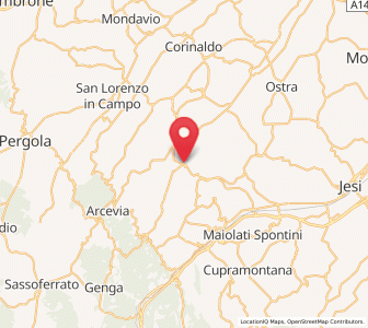 Map of Serra de' Conti, The Marches