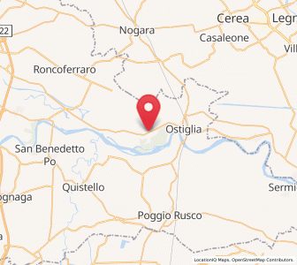 Map of Serravalle a Po, Lombardy