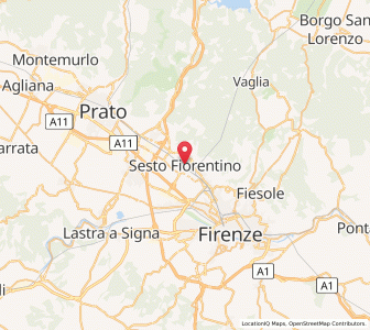 Map of Sesto Fiorentino, Tuscany