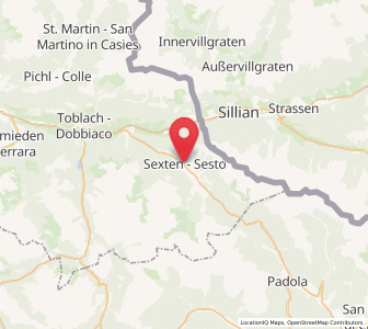 Map of Sexten, Trentino-Alto Adige