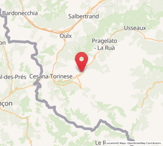 Map of Sestriere, Piedmont