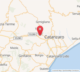 Map of Settingiano, Calabria