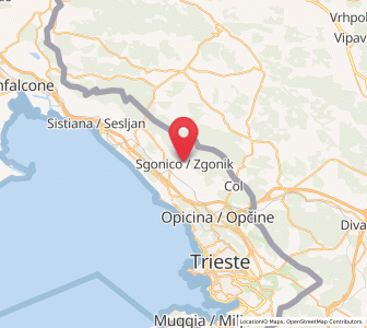 Map of Sgonico, Friuli Venezia Giulia