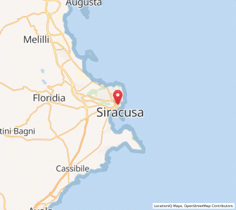 Map of Syrakus, Sicily