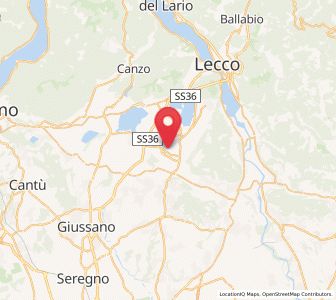 Map of Sirone, Lombardy