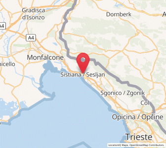 Map of Sistiana, Friuli Venezia Giulia
