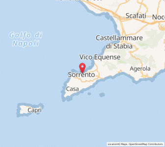 Map of Sorrent, Campania