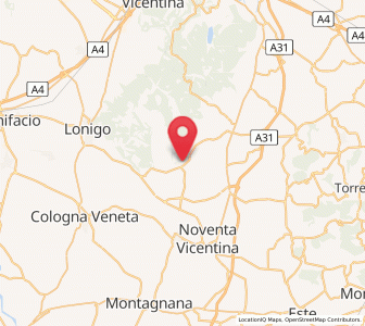 Map of Sossano, Veneto