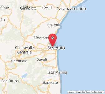 Map of Soverato Superiore, Calabria