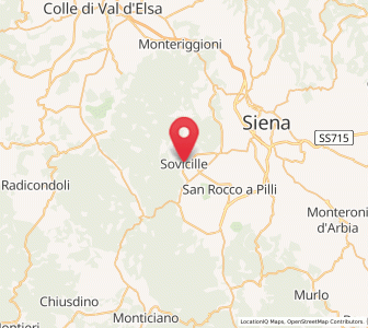 Map of Sovicille, Tuscany