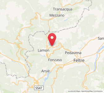 Map of Sovramonte, Veneto
