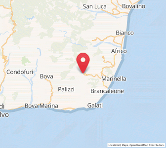 Map of Staiti, Calabria
