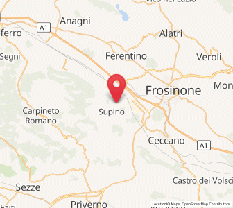 Map of Supino, Lazio