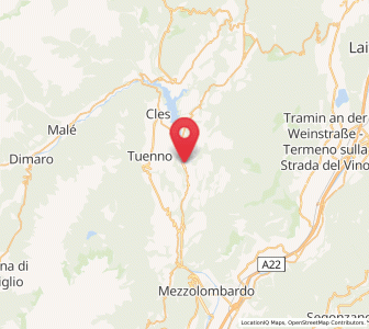 Map of Taio, Trentino-Alto Adige