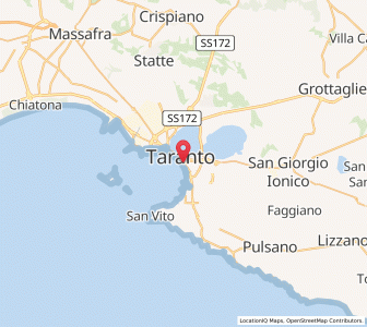 Map of Tarent, Apulia