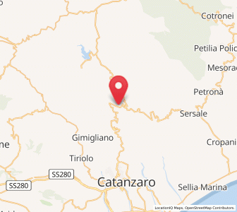 Map of Taverna, Calabria
