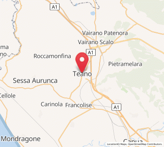 Map of Teano, Campania