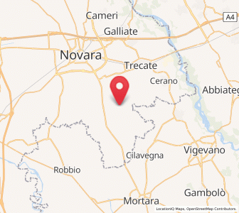 Map of Terdobbiate, Piedmont