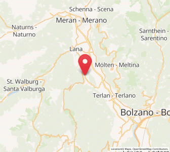 Map of Tisens, Trentino-Alto Adige