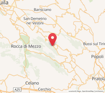 Map of Tione degli Abruzzi, Abruzzo
