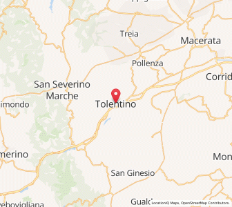 Map of Tolentino, The Marches