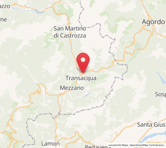 Map of Tonadico, Trentino-Alto Adige