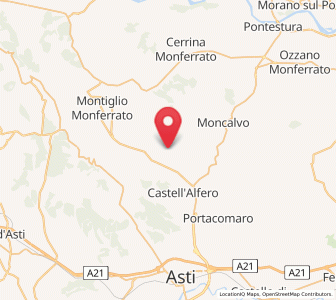 Map of Tonco, Piedmont