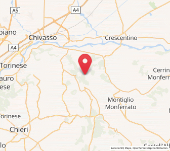 Map of Tonengo, Piedmont